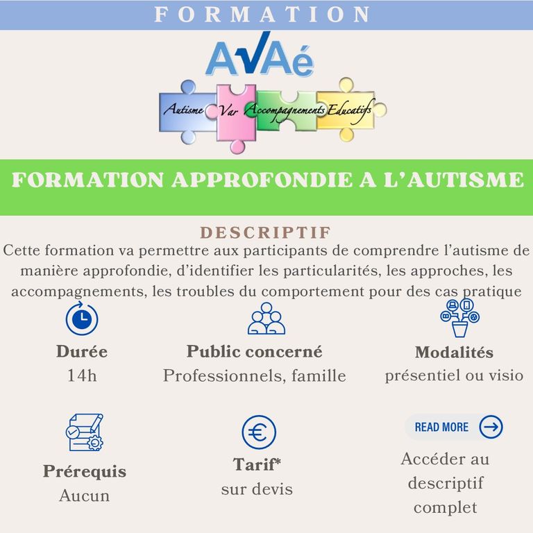 FORMATION APPROFONDIE A L'AUTISME